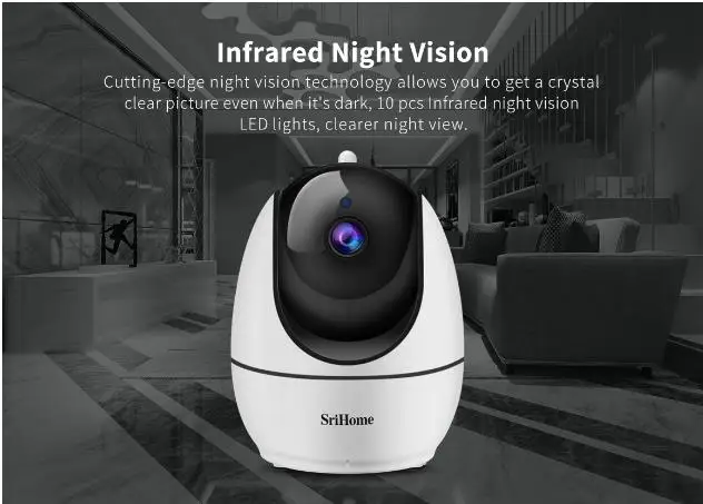 1080PWIFI веб-камера smart tracking baby monitor