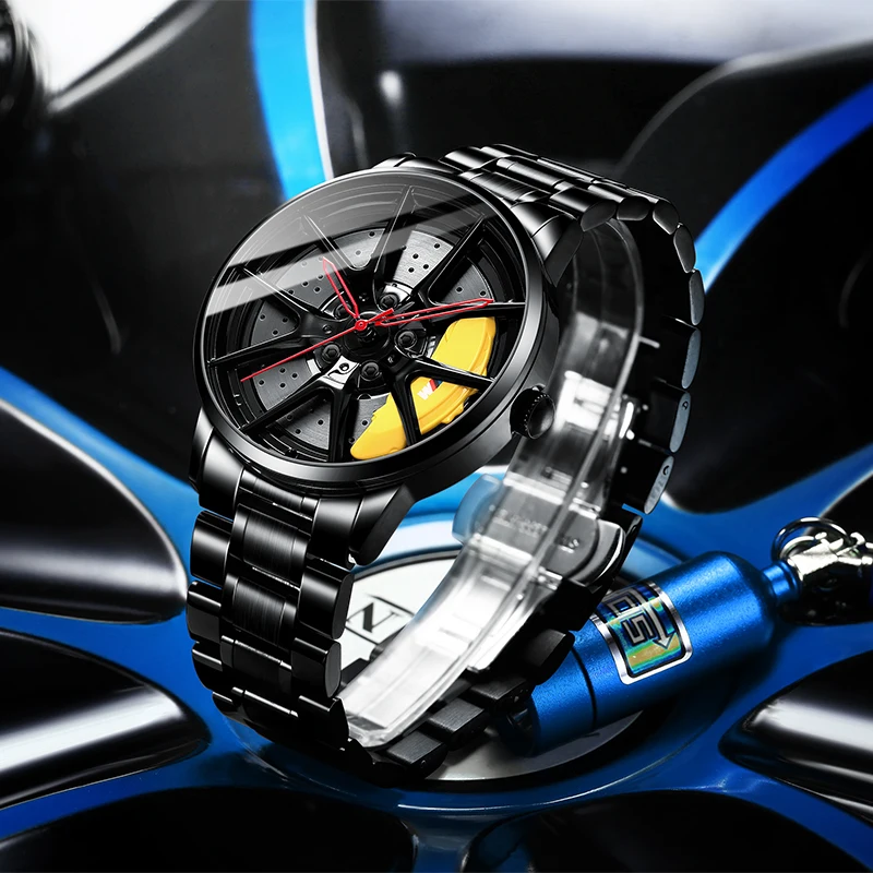 

80 Car Watch for Men Wristwatches Sports Outdoor Watches Quartz Waterproof Rim Hub Wheel Wrist watch Men's Creative Watches