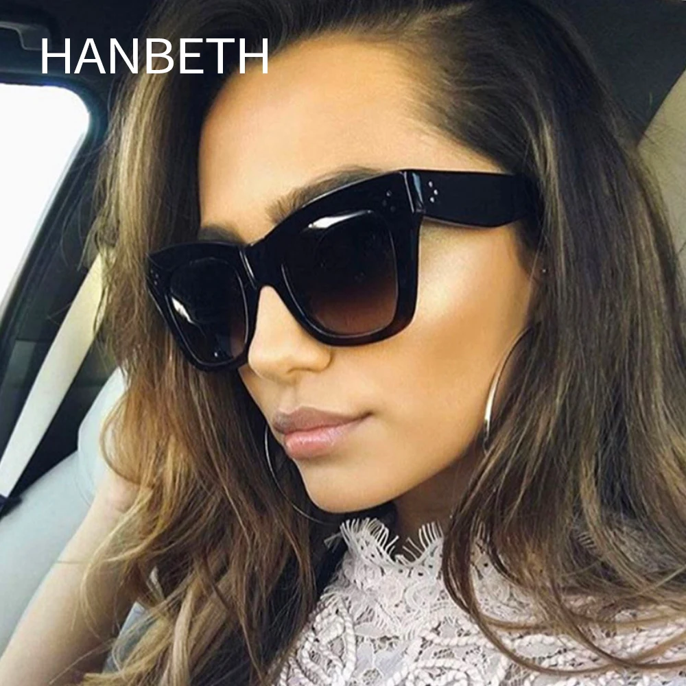 

Brand Designer Luxury Vintage Sun Glasses Fashion Women/Men Sunglasses Big Full Frame Eyewear Gradient Lens Gafas