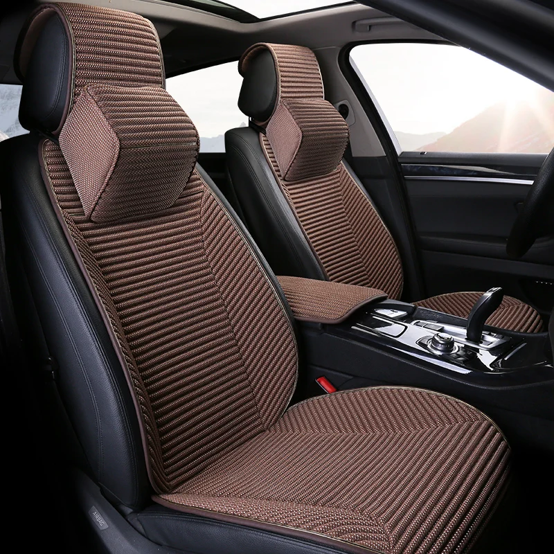 Full Coverage flax fiber car seat cover auto seats covers for vw amarok golf 2 3 4 5 6 7 mk2 mk3 mk4 mk5 mk6 mk7 | Автомобили и