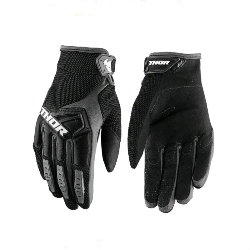 Black Модные уличные Мотоциклетные Перчатки Guantes для мужчин и женщин для вождения полный палец микрофибра нескользящие перчатки для езды на велосипеде Luvas - Цвет: Black