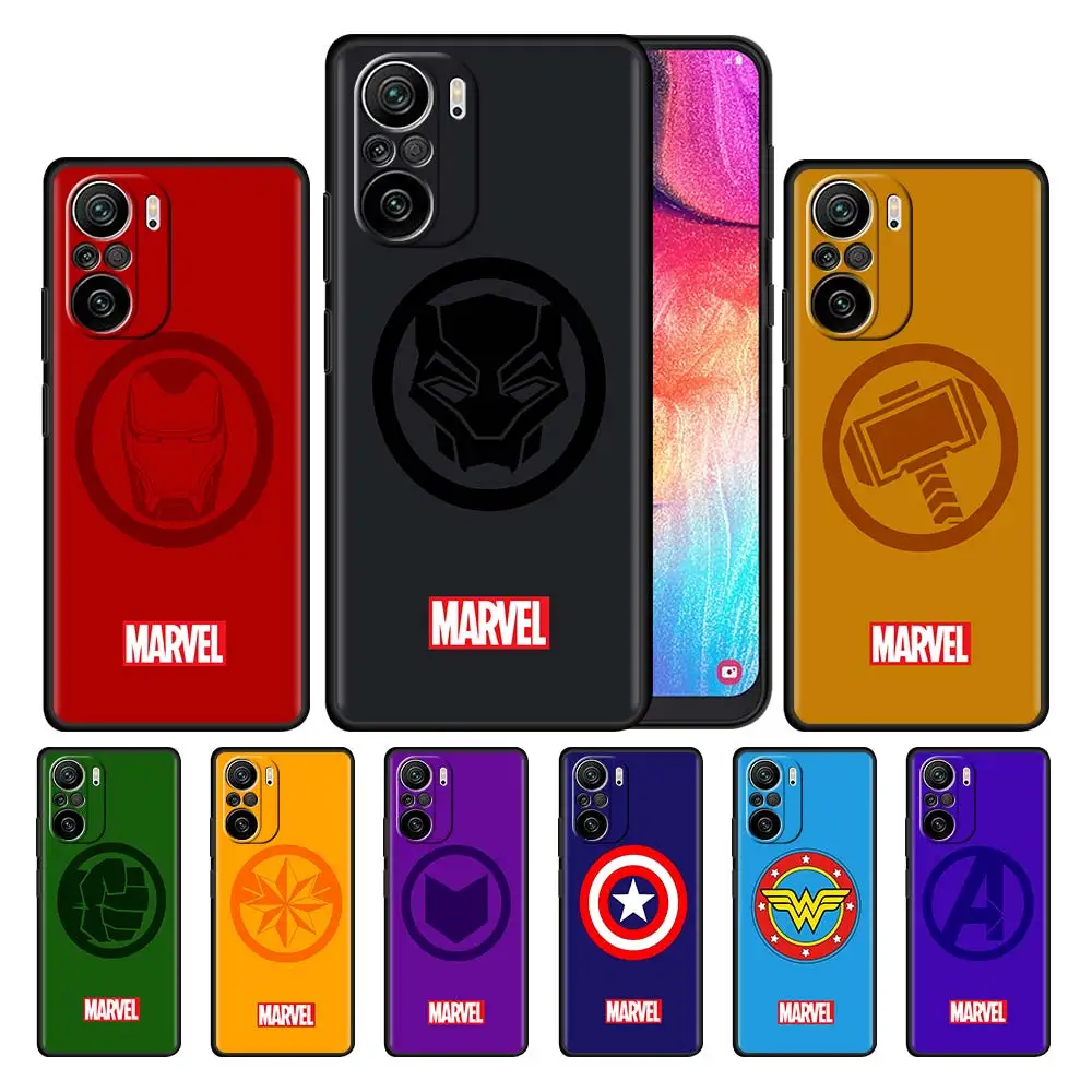 Роскошный чехол для телефона Marvel Железный человек Xiaomi Poco X3 NFC M3 Pro 5G F3 GT F1 Redmi Note 10 9 9S