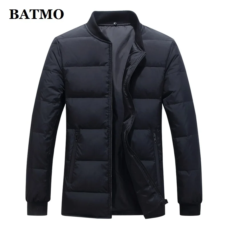 BATMO 80% Белые куртки с капюшоном на утином пуху для мужчин, мужские толстые пуховики, большие размеры M-4XL 967
