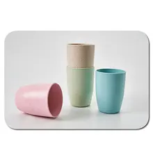 Чашка для полоскания горла Пшеничная солома офисная Экологичная зубная щётка чашка для зубной пасты стаканчик для зубной щетки 400 мл 4 цвета Домашний чайный набор для ванной молочный