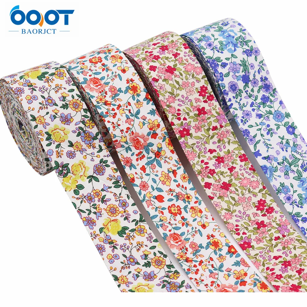 Ribbon Decoration Ribbon Supplies Double-Sided Flower Thicken Cloth Ribbon 5Yards M-21820-1461 38MM DIY Crafts Hairclip Apparel Accessories And Sewing Decorations