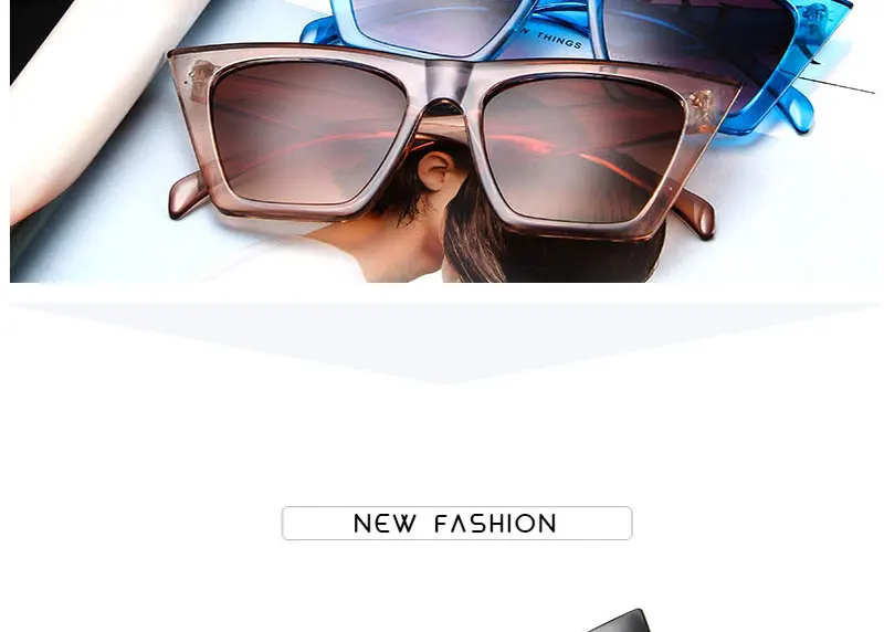 Модные женские солнцезащитные очки кошачий глаз, фирменный дизайн, Винтажные Солнцезащитные очки карамельного цвета с линзами, женские солнцезащитные очки, градиентные пластиковые