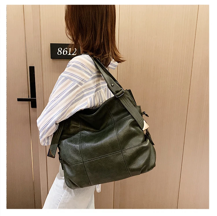 big handbag fashionable Single shoulder bag woman lady large capacity Soft leather all-match messenger bag