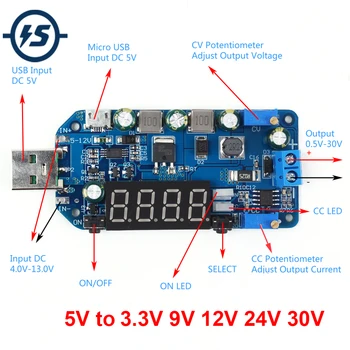 

DC-DC Boost Buck Voltage Converter Adjustable Step UP / Down Power Supply Module CVCC 15W 5V to 3.3V 9V 12V 24V 30V