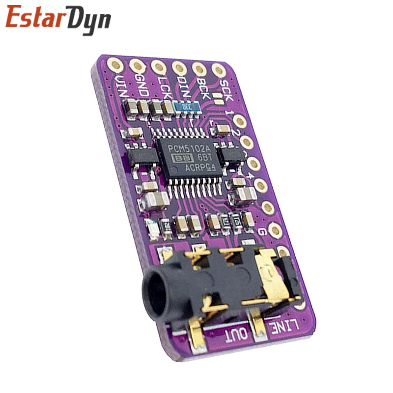 Interface I2S PCM5102A DAC Decoder GY-PCM5102 I2S Player Module For Raspberry Pi pHAT Format Board Digital PCM5102 Audio Board