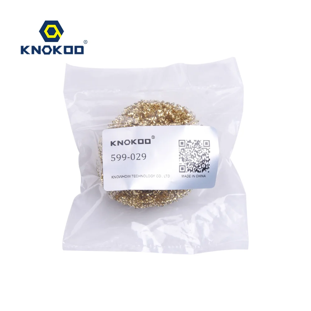 

KNOKOO 2PCS/lot 599-029 Solder Tip Cleaner Wire Mesh Waterless Clean Soldering gun for FX-951 FM2027/FM2028 iron