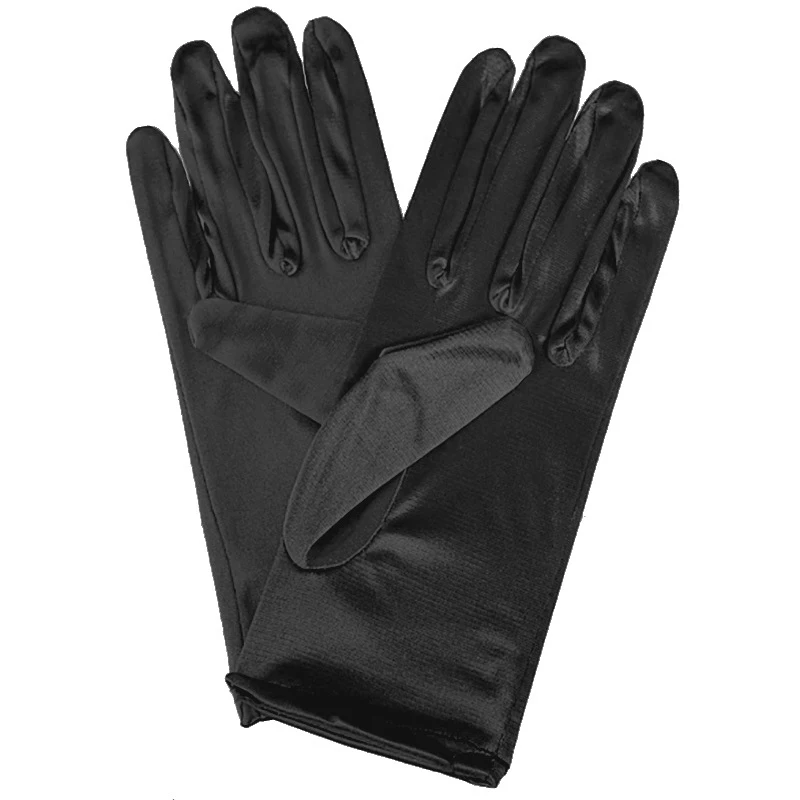 1 Pair Fashion Women Wrist Length Satin Gloves Sexy Short Gloves Ladies Girls Hand satin gloves