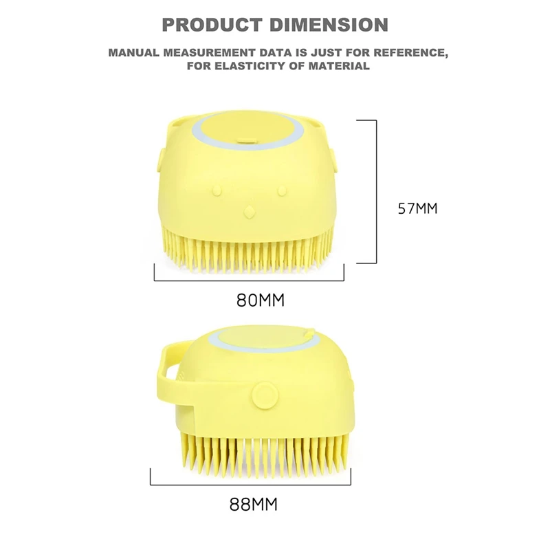 1pc Comfortable Silicone Shampoo Scalp Massage Brush Hair Washing Comb Body Bath Spa Slimming Massage Brush Bath Brush
