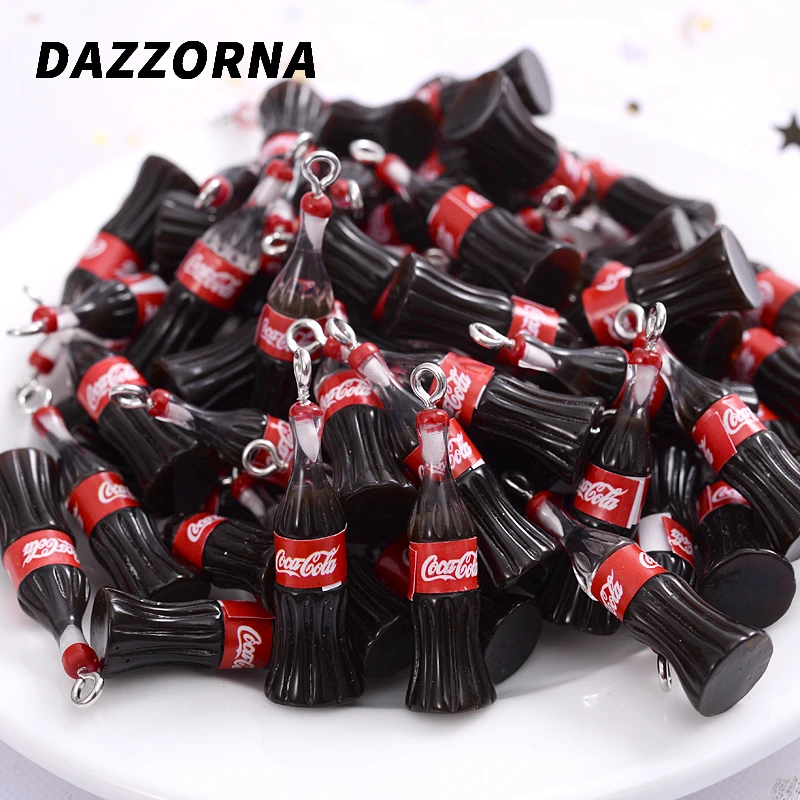 Cartoon Cute Drink Bottle Shape Acrylic Pendants Charm Pendants For Jewelry Makeing Diy Handmade Bracelet 5clors 10Pcs/Pack acrylic charms