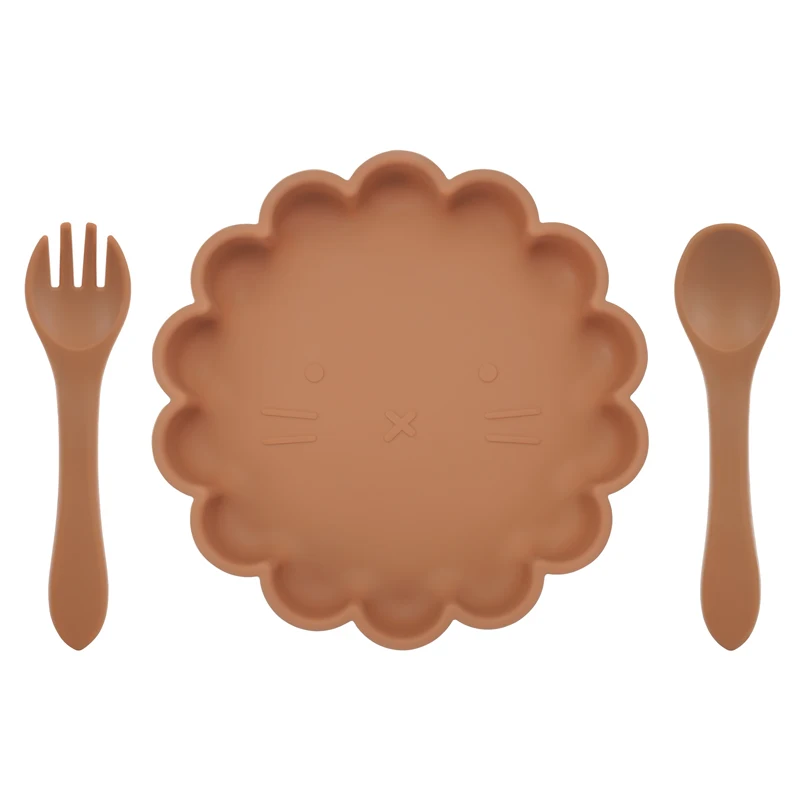 BPA Free Soft Silicone Spoon For Baby Utensils Set Auxiliary Food Toddler Learn To Eat Training Bendable Fork Children Tableware 6
