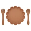 BPA Free Soft Silicone Spoon For Baby Utensils Set Auxiliary Food Toddler Learn To Eat Training Bendable Fork Children Tableware 6