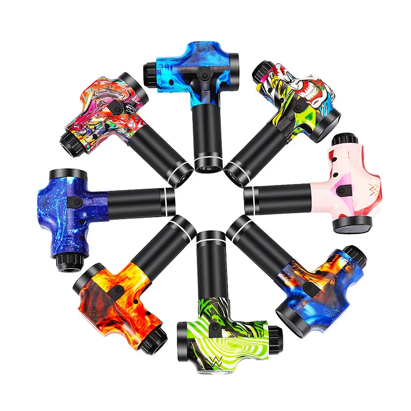 Colorful Massage Gun Physiotherapy Instrument Mute Touch Screen Fascia Gun Massager Guns Electric Muscle Massage Pain Relief