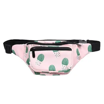 

Fashion Unisex Cactus Pattern Waist Fanny Pack Belt Shoulder Bag Phone Pouch Travel Hip Bum