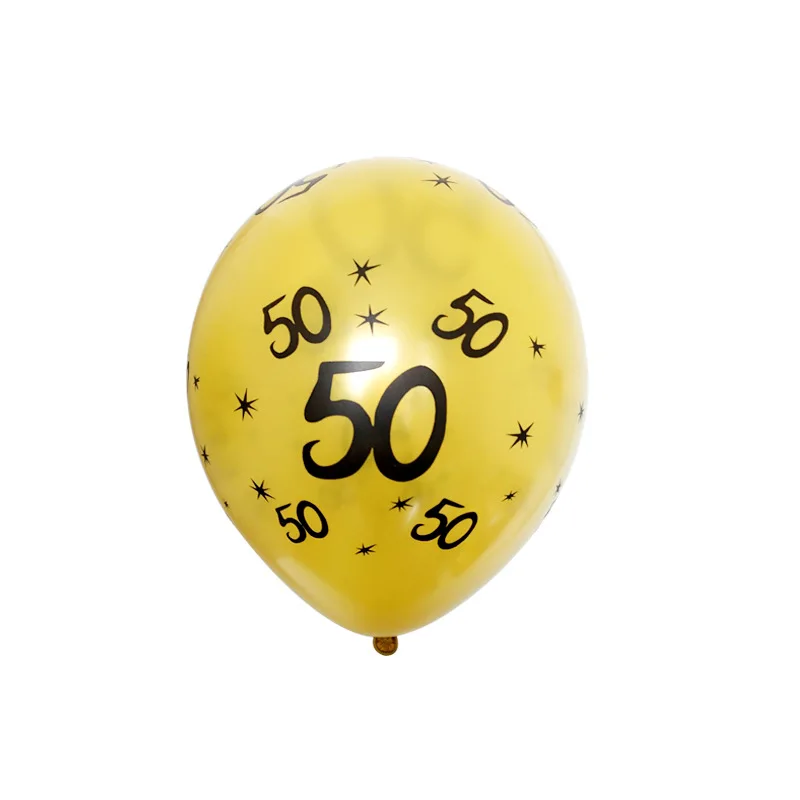 10 шт. 12 дюймов шары на день рождения с цифрами 18 25 30 40 50 60 лет с днем рождения цифровые латексные шары для взрослых - Цвет: Y50
