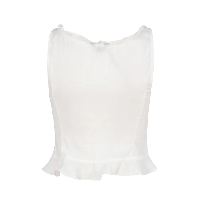 Летний модный тонкий однотонный топ на шнуровке без рукавов из тонкой ткани SML, XL, XXL, 2 цвета, Женский Повседневный короткий топ на бретелях