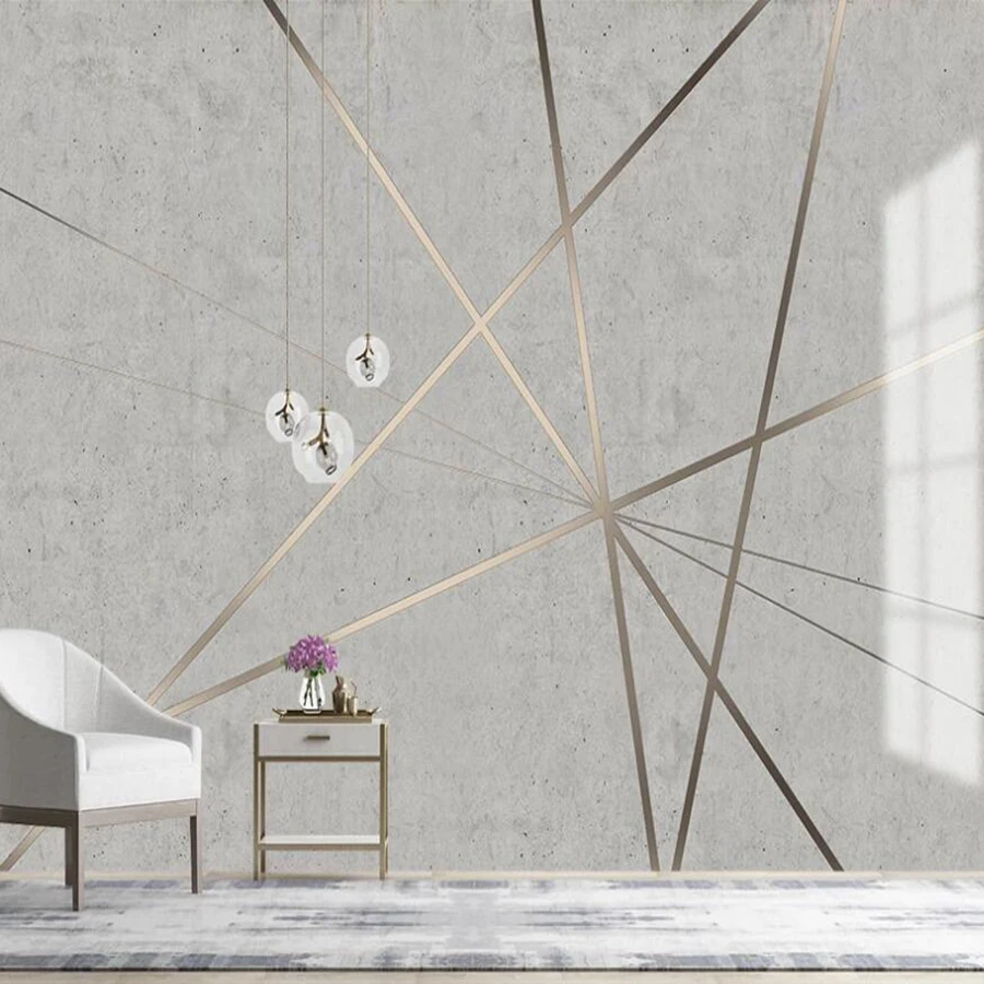 Milofi custom 3D wallpaper mural simple creative geometric concrete industrial background wall decoration mural wallpaper