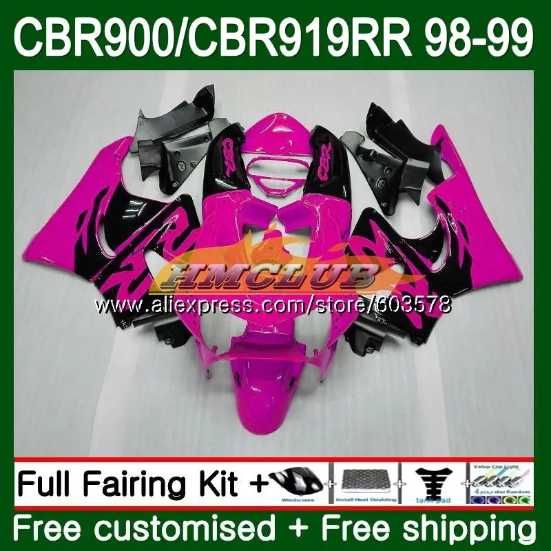 Средства ухода за кожей для HONDA CBR 919RR CBR900 RR CBR 919 RR 1998 1999 78CL образования легкой пены. 3 цвета: розовый, черный CBR900RR CBR919RR CBR 900RR CBR919 RR 98 99 обтекатель