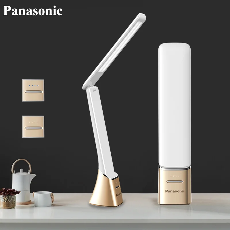 Panasonic светодиодный настольная лампа с сенсорным датчиком Складная Настольная