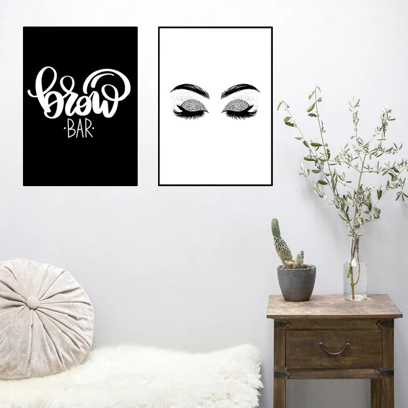 smoky-makeup-canvas-painting-fashion-girl-picture-poster-brows-wall-decor-eyelash-wall-art-canvas-painting