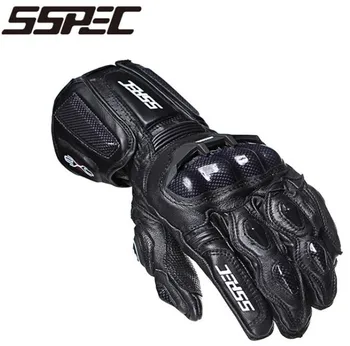 

SSPEC Genuine Leather Motorcycle Gloves Moto Gloves Carbon Fiber Gant Moto Guantes Breatherable Motorbike Riding Rading Gloves