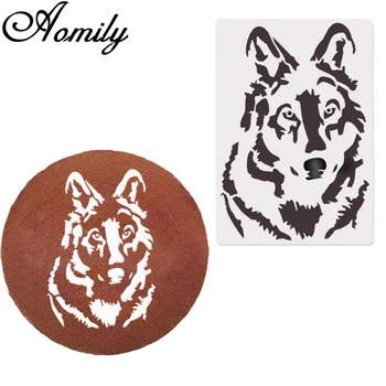 

Aomily 5Pcs/3Pcs/1Pc Wolf Pattern Cake Stencils Cookies Mousse Spray Mold Coffee Cappuccino Template Baking Cake Decorating Tool