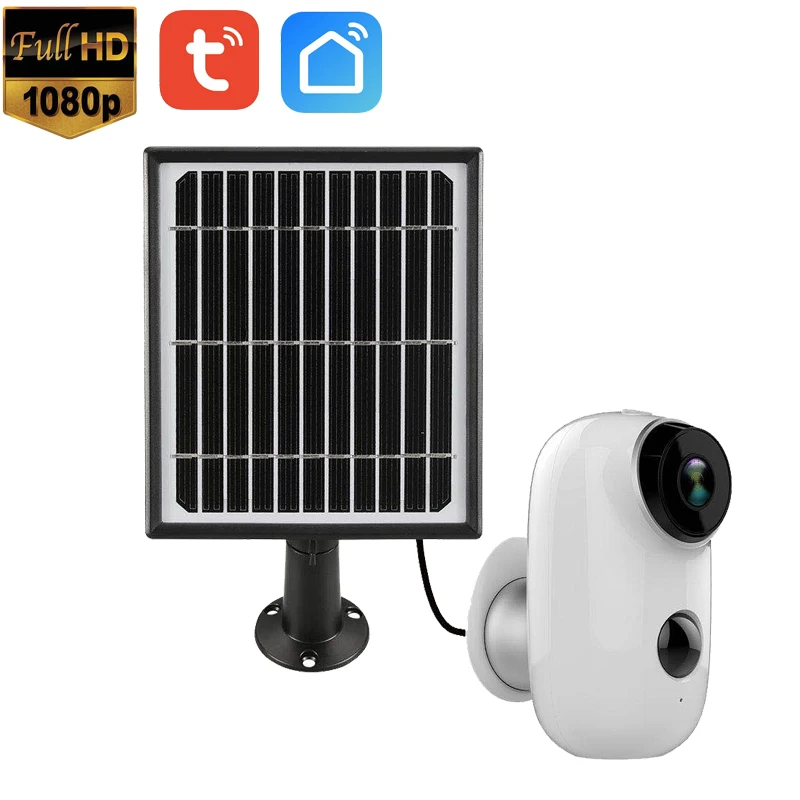 

1080P Solar panel Rechargeable Battery Full HD Outdoor Indoor Security WiFi Camera Solar Battery CCTV Camera