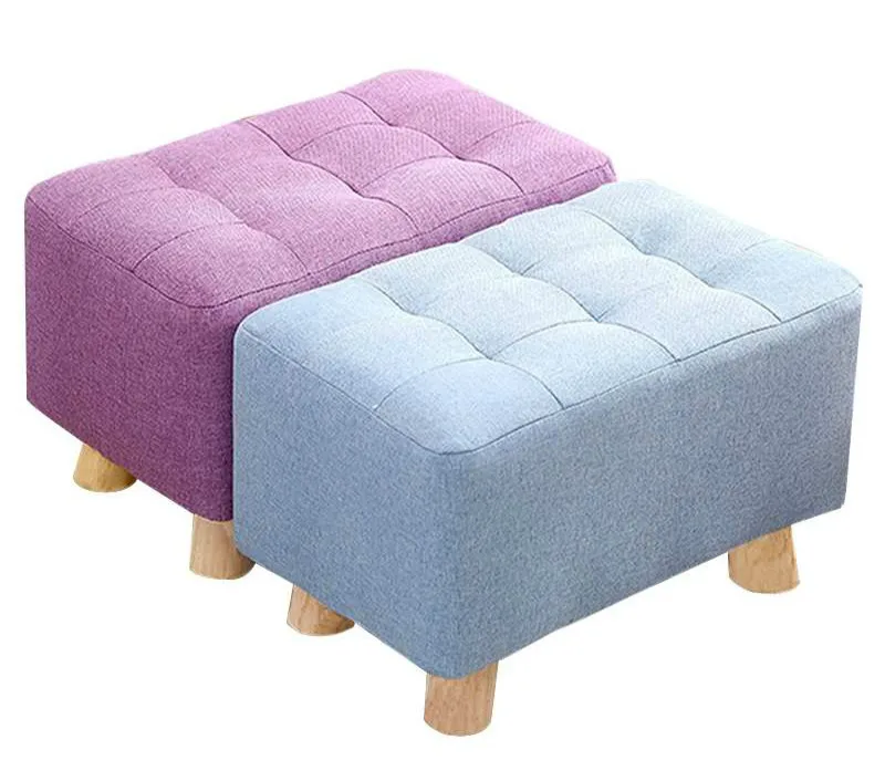 

Fabric stool home sofa bench lazy bench solid wood shoes bench simple low stool living room coffee stool bench