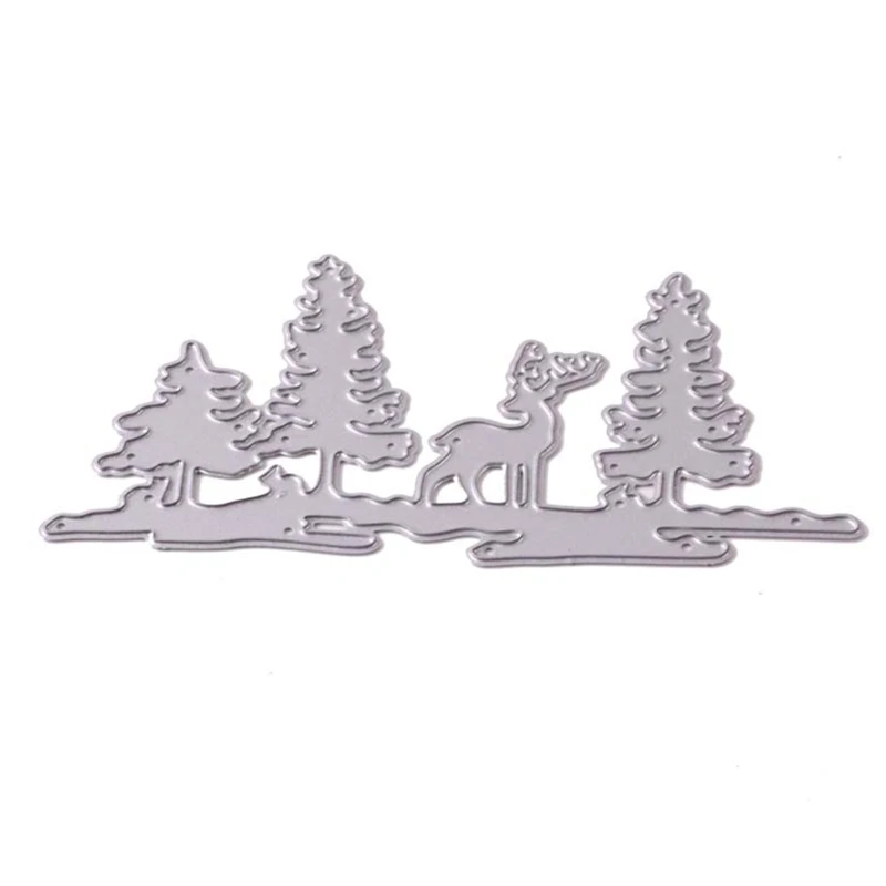 OOTDTY Christmas Tree Elk Metal Cutting Dies Stencil Scrapbooking Handmade DIY Album Stamp Paper Card Embossing Decoration Craft|Cutting Dies| - AliExpress