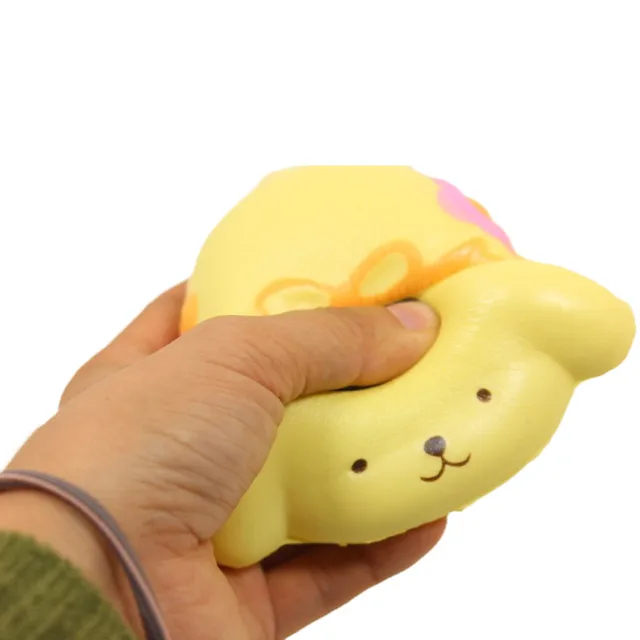Kawaii Sanrioed Squishy Slow Rebound Toy Squeeze Toys Anti Stress Kuromi Cinnamoroll Pompom Squishy Stress Relief Kids Toys Gift 2
