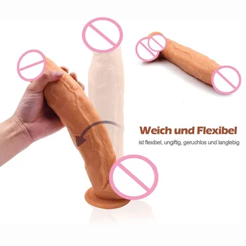 10 Inch Huge Dildo Suction Cup Realistic Penis Sex Toy for Woman Female Masturbation Strapon Dildos G Spot Vagina Stimulator 18+ 5