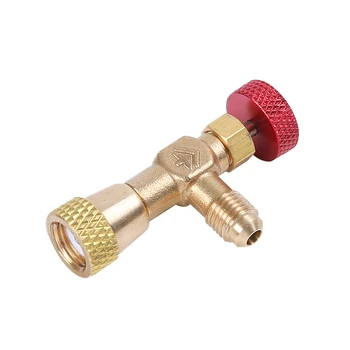 

Tool Refrigerant Charging Accessories Copper Alloy Connector Knob Replacement Hose Durable Flow Control For R22 R404A R407C
