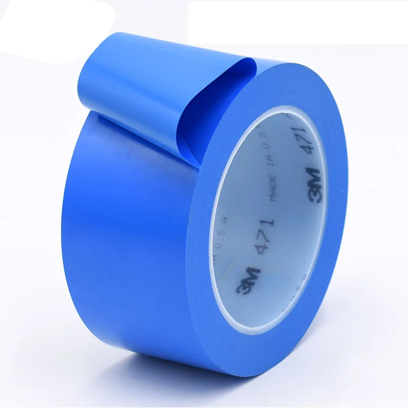 

3M 471 идентифицированная лента, синий ПВХ 766, односторонняя клейкая лента для складских помещений, отметка позиционирования без следов