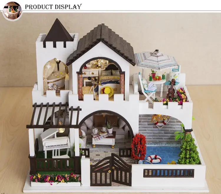 Украшение мебели DIY Кукольный дом Wodden Miniatura кукольные домики набор мебели пазл ручной работы кукольный домик игрушки для детей подарок
