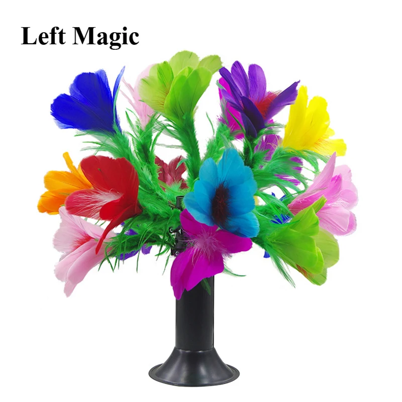Magic Sleeve To Flower Magic Tricks Feather Flower Appearing Magic