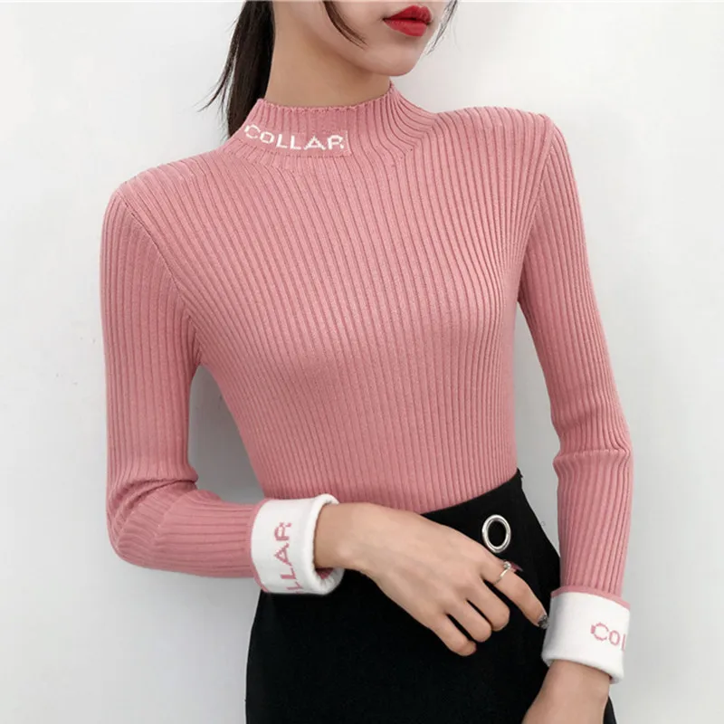 1213730(2-й этаж, 10-й этаж, площадь А, 1-й этаж) реальное фото нового осеннего свитера корейского выпуска tx - Цвет: Розовый