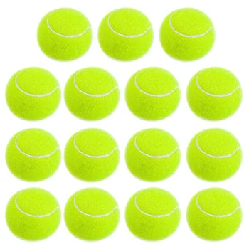 

Practice Tennis Balls, Pressureless Training Exercise Tennis Balls, Soft Rubber Tennis Balls Children Beginners Pet, Pack Of 15