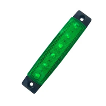 

Car Side Marker Lights Trailer Boat ABS Green 6 LED DC 12V Waterproof Taillights