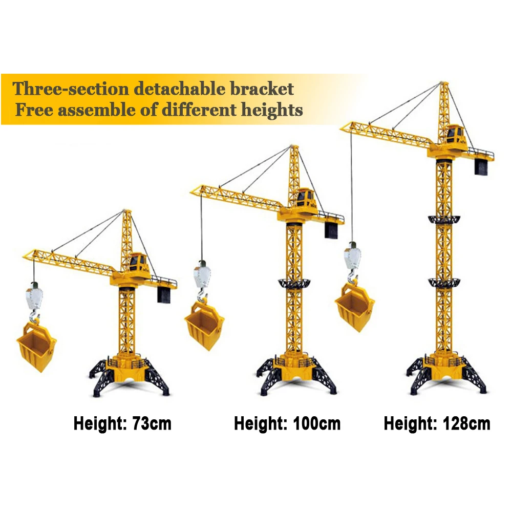 

Башенный кран с дистанционным управлением, 6 каналов, 128 см, поворот на 680 °, модель подъема 2,4 ГГц, строительный кран с дистанционным управлением, игрушка светильник кой и звуком, подарок для детей