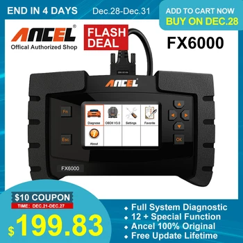 Ancel FX6000 OBD2 Scanner Professional Full System Code Reader Auto Car Diagnostic Tool ABS Oil Reset OBD 2 Automotive Scanner
