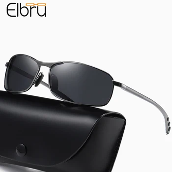 

Elbru New Man Polarized Sunglasses Alloy Square Frame Sun Glasses Brand Design UV400 Male Sunshades Outdoor Driving Spectacles