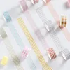 4Rolls Grid Washi Tape Set Cute Masking Tape Cinta Adhesiva Decorativa Papeleria Plakband Ins Stationery Paper Kawaii Washitape 5