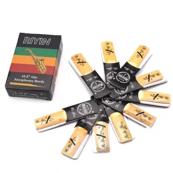 

10Pcs/Set EB Alto Saxophone Reeds Strength 2.5 Sax Instrument Woodwind 7cm Accessories Parts J9H4