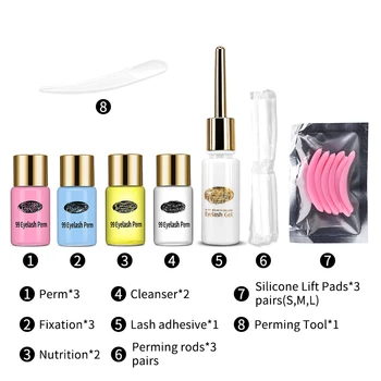 

Eyelash Perm Kit for Eyelashes Perming Curling Up Eyelashes Permanent Lotion Full Solution Kit Set
