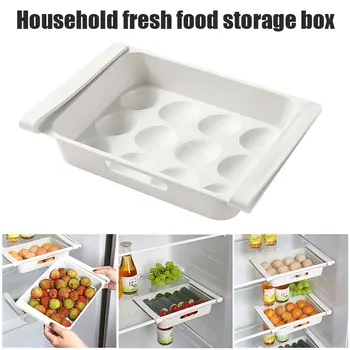 

Refrigerator Food Egg Storage Box Rack Fridge Drawer Shelf Kitchen Organizer Save Space _WK