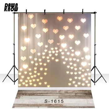 

DAWNKNOW Heart Sparkle Vinyl Photography Background For Newborn Shimmer Backdrops For Wedding photo studio S1615