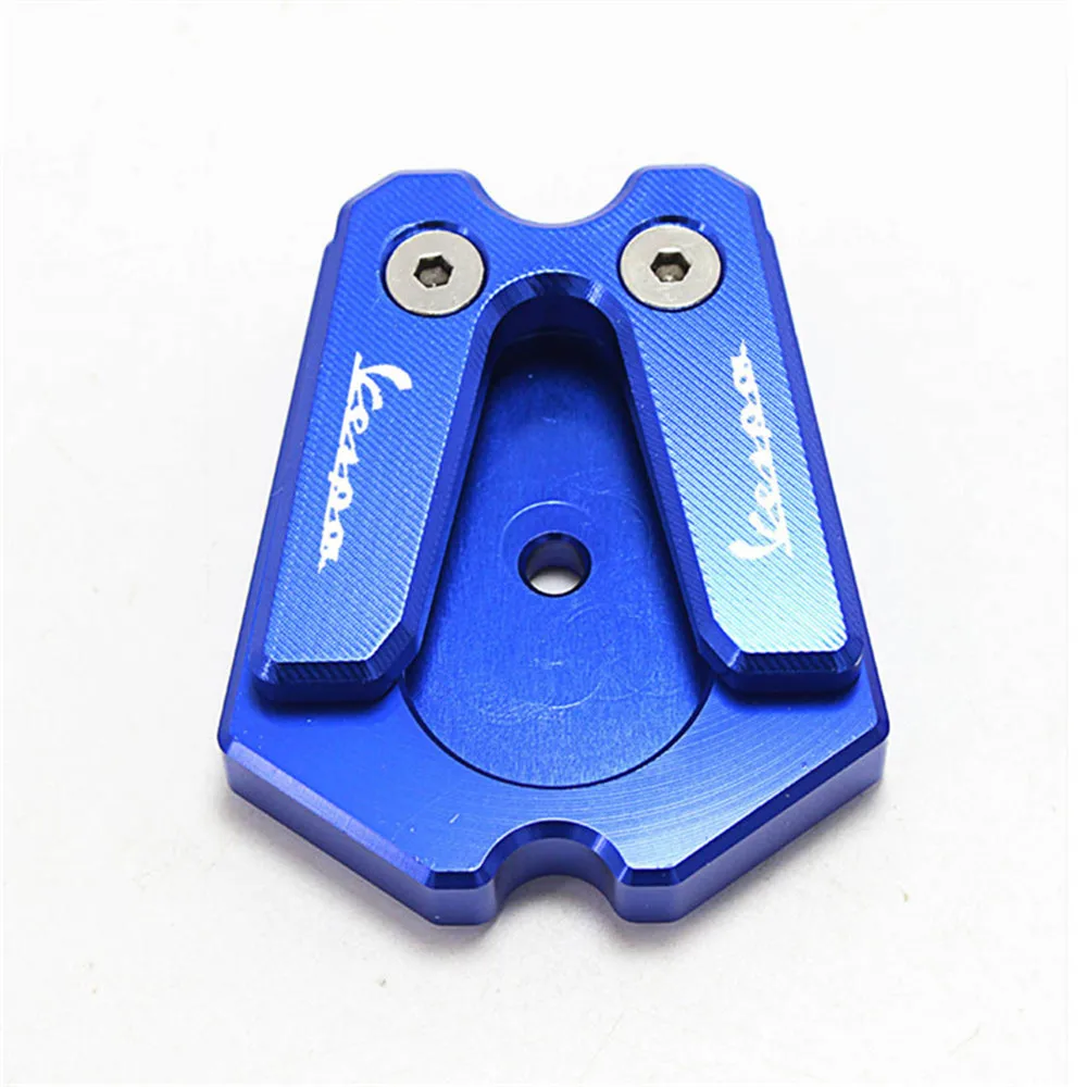 

For Vespa GTS GTV 3Vie CNC Billet Aluminum Kickstand Foot Plate Side Stand Extension Pad Enlarge Extension